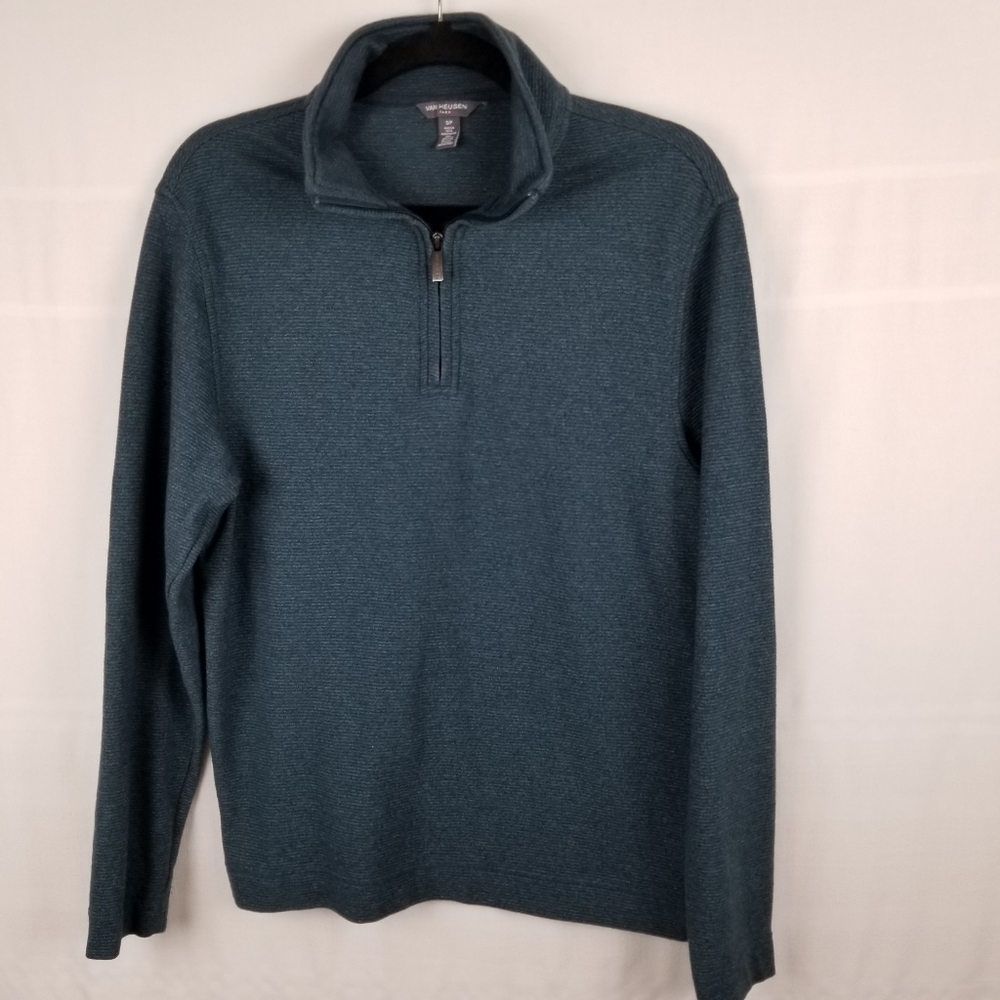Van Heusen Flex 1/4 zip sweater size Small EUC